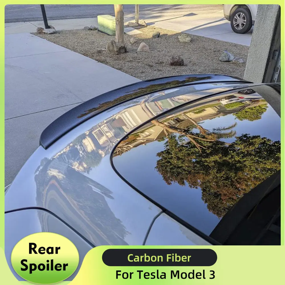 

Углеродное волокно, задний спойлер багажника автомобиля, крыло для Tesla Model 3 Sedan, 4-дверный 2016-2018, задняя крышка багажника, спойлер, крыло, губа FRP