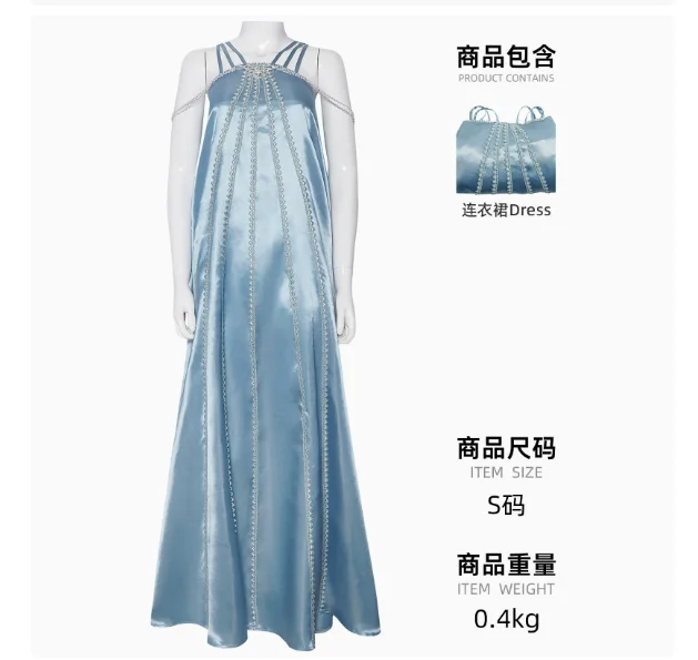 2026 New Anime Padme Cosplay Amidala Dress Costume Queen Long Backless Dress Women Uniform Outfits Halloween Carnival Costume - view 3