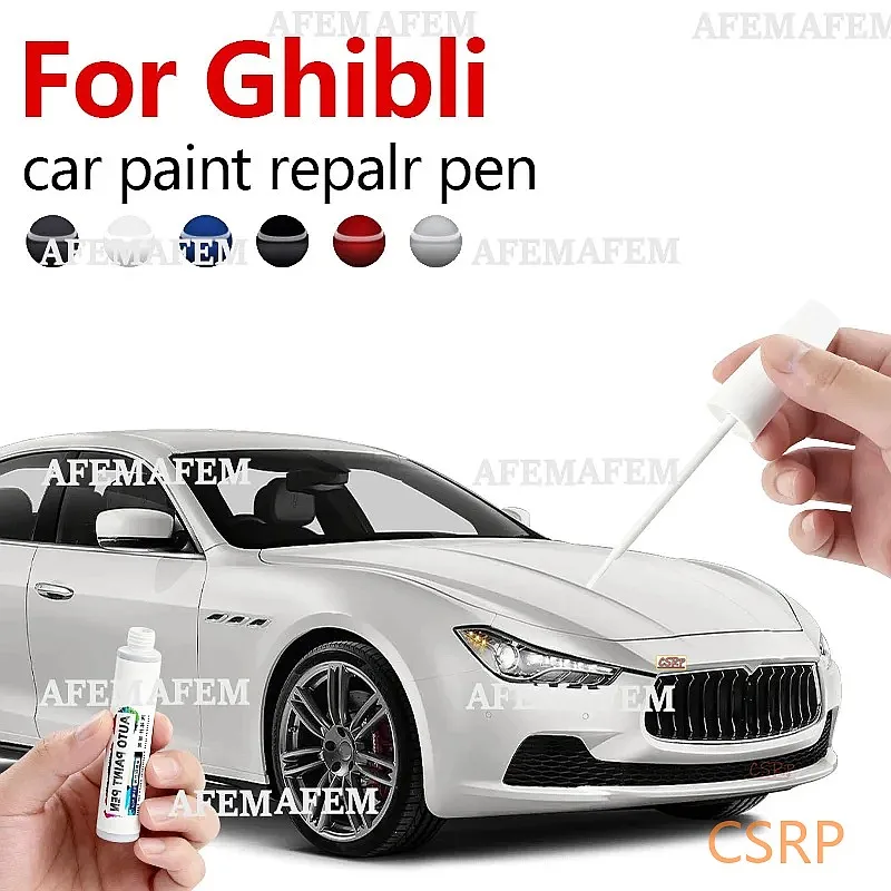 For 1967-2024 Maserati Ghibli Paint Scratch Repair Accessories Bianco 216A Nero Assoluto NMN Blue Red161328 Car Paint Repair Pen