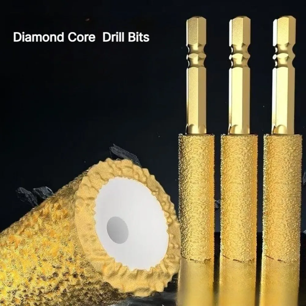 6-16mm Diamond Core Drill Bit Hex Shank Dry Drilling Hole Opener Ceramic Tile Granite Hole Cutting Tool Expansion Grinding Head