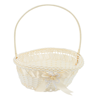 Woven Flower Basket Girl Container Fruit Gift Seagrass Storage Baskets Party Supply Packing