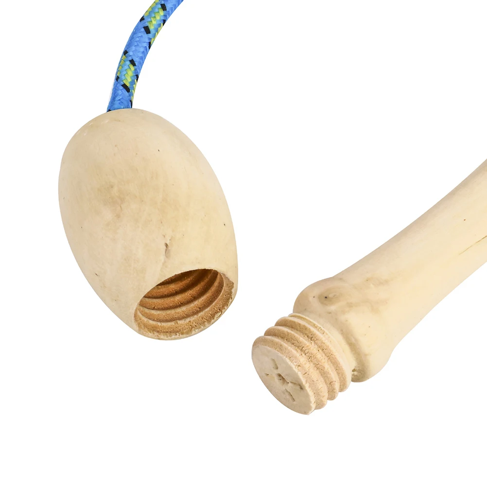 

2 Pcs s Sports s Log Handle Jump Rope Outdoor Skipping Workout Exercise Ropes Wood Toddler