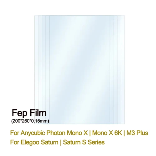 Imagen 1 del producto Película FEP de 8,9 -9,25 pulgadas, 260x200x0,15mm para ANYCUBIC Photon Mono X 6Ks 4K M3 Plus Elegoo Saturn Series, accesorios de impresora 3D LCD