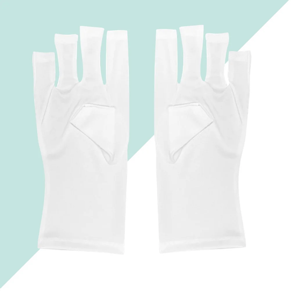 1 Para Lekkich Rękawiczek Ochronnych z Ochroną UV, Bez Palców, do Manicure, Stylizacji Paznokci Żelowymi, Ochrona Przed Promieniowaniem UV, Do Użytku na Zewnątrz