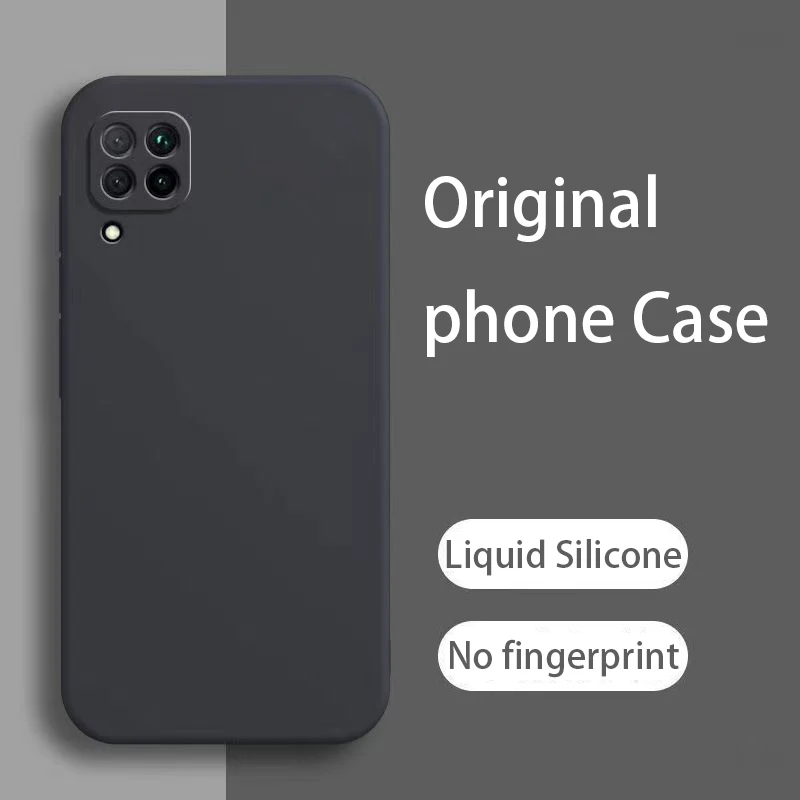 Luxury Square Silicone Phone Case For Huawei P40 Lite Case Huawei Nova 7i Nova 6 SE Shockproof Soft Cover Case