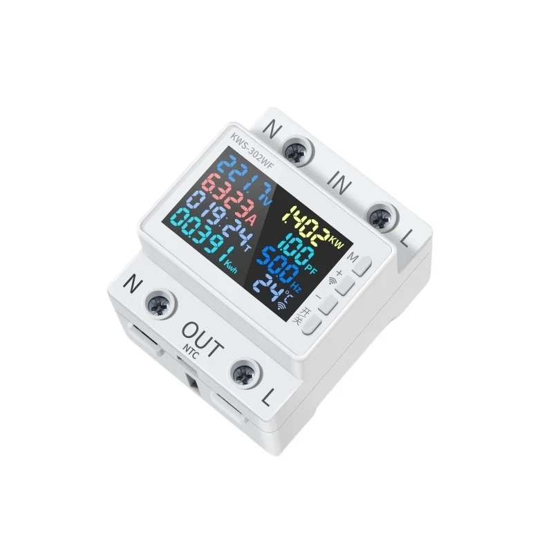 For Digital Display Multi-function Rail Voltage Ammeter 170-300V/63A with Over Temperature and Over Current Power Failure
