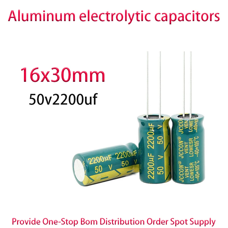 

50v2200uf 50v size: 16x30mm high-frequency low impedance power adapter capacitor 10PCS