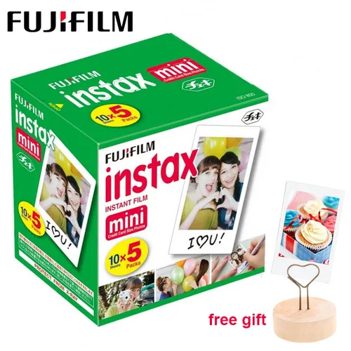 10/100 hojas Fujifilm Instax Mini película papel fotográfico de borde blanco para cámara fotográfica instantánea FUJI Mini 12/11 Mini 9 8 7s 70 EVO Link