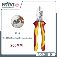 Wiha 38191 Patented 4:6 shear structure 200mm professional electric shock-proof diagonal pliers Won the Red Dot Award in 2014