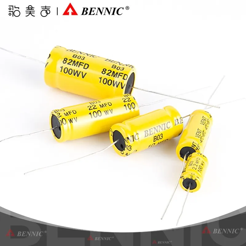 BENNIC B03A Audio Capacitor 3% Loss Horizontal Non-Polarized Electrolytic Subwoofer Design Components