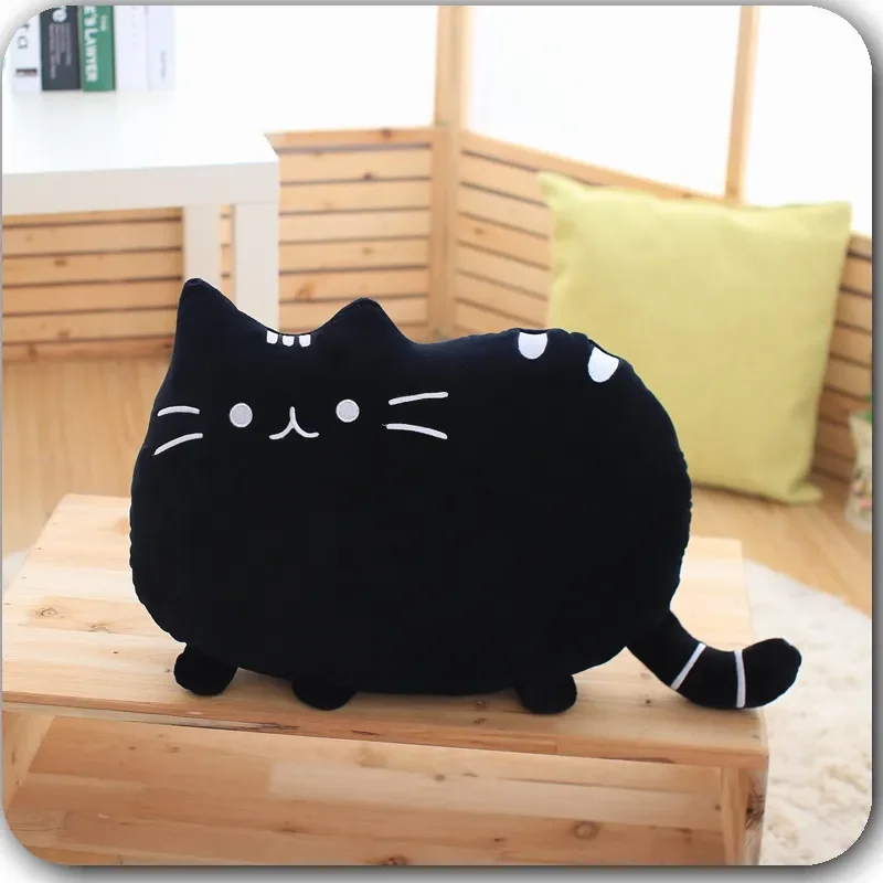 Almohada de felpa suave con forma de gato y galleta para niños, cojín de peluche para la siesta y la Oficina, almohada para dormir en la cama,