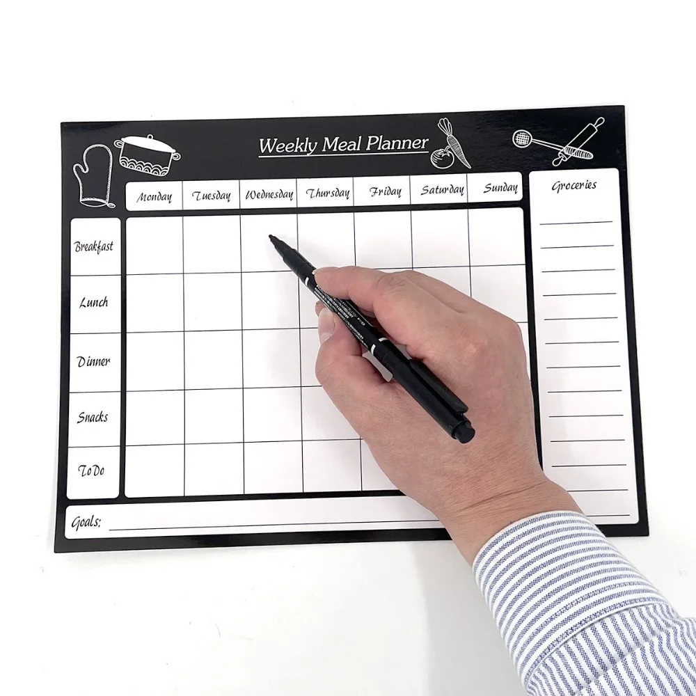 Magnetic Monthly Weekly Planner Fridge Sticker Message Board Refrigerator Memo Board Fridge Calendar Sticker Erasable