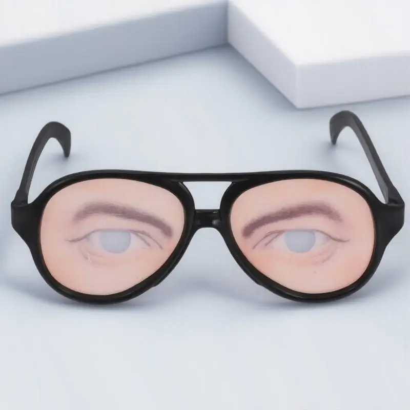 Prank Glasses Funny Eyeglasses for Halloween Trick Props Photo Booth Joke Accessory Novelty Eyes Wearable Gag Gift Idea