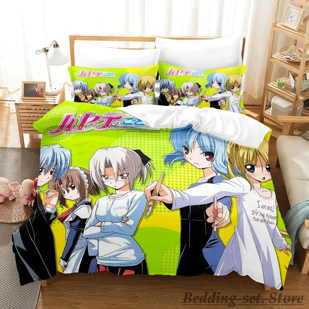 2023 Hayate the Combat Butler Bedding Set Single Twin Full Queen King Size Bed Set Adult Kid Bedroom Duvetcover Sets Anime Bed