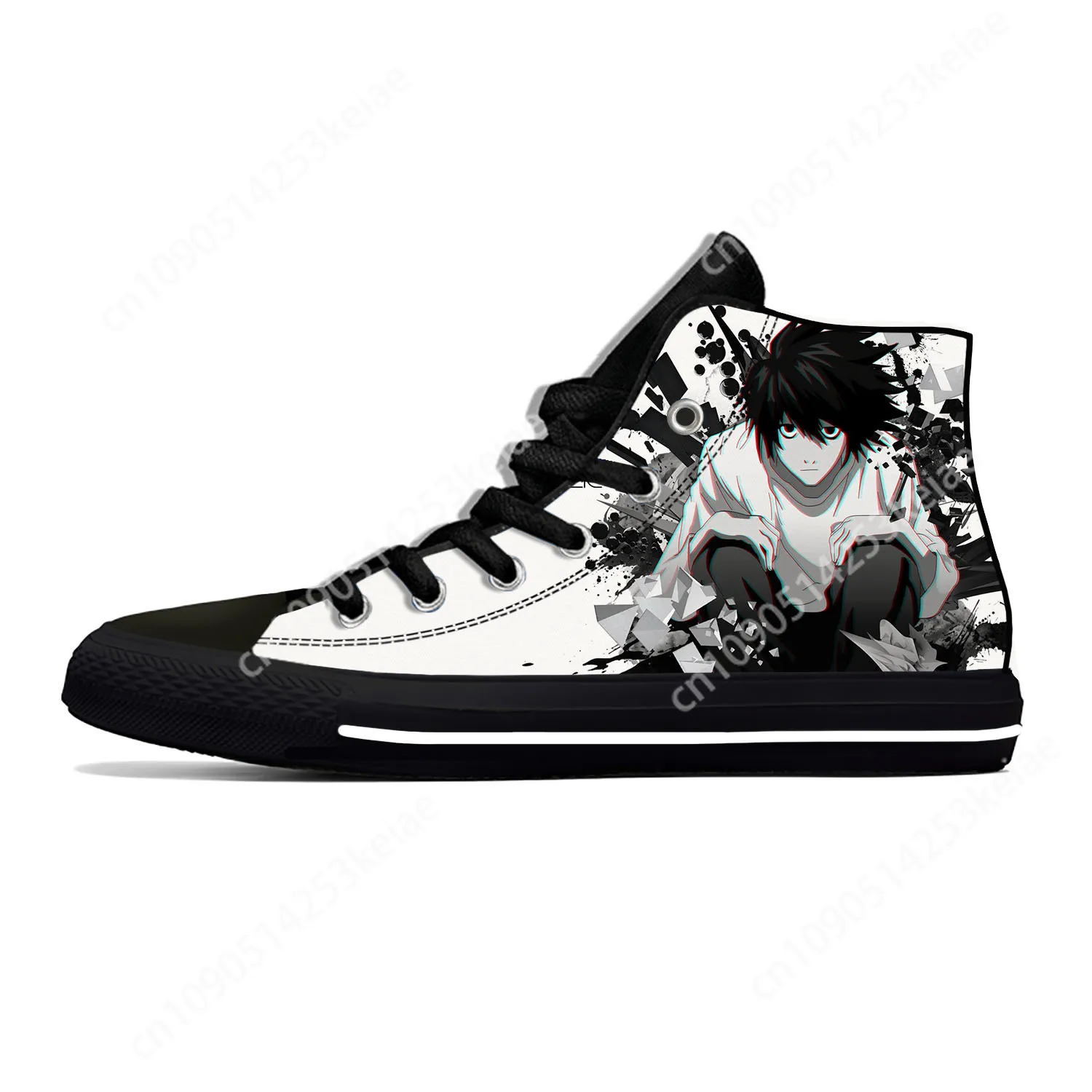 Hot Cool Anime Manga Cartoon Death Note L Lawliet Casual Shoes Men Women Sneakers Classic High Top Latest High Top Board Shoes