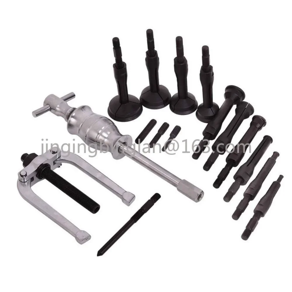 16-Piece set of inner bearing puller, removal tool, V-hole training sliding hammer removal set, internal control bearing puller