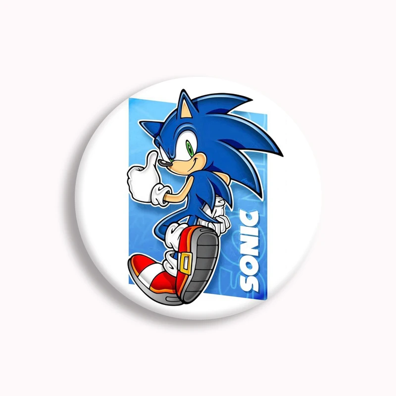 Cartoon Sonic Anime Soft Button Pin klassische kreative Sonic niedlichen Brosche Abzeichen Tasche Zubehör Dekor Studenten Geschenke