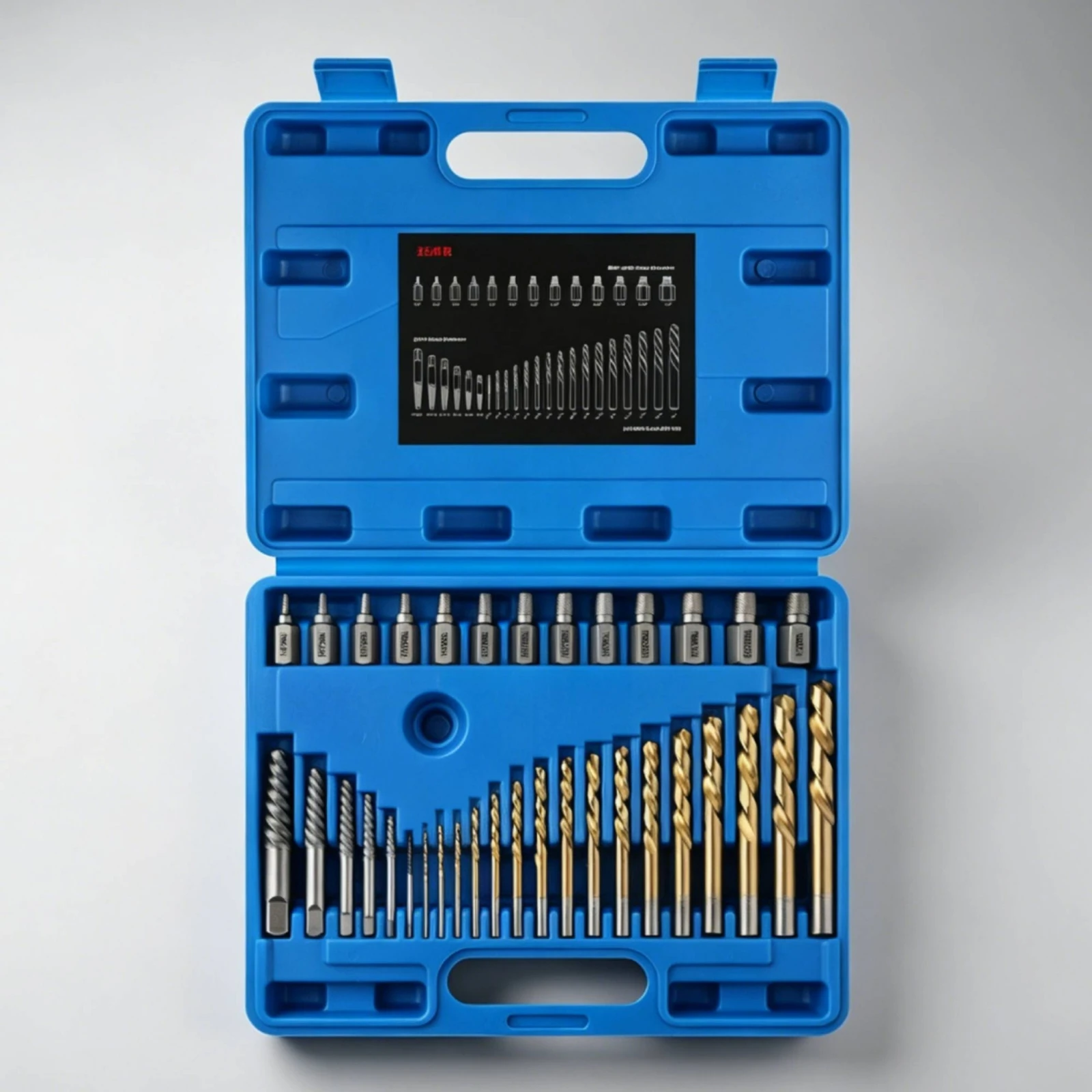 49 Pieces Nut Extractor Drill Bit Set Multi-Purpose Broken Screw Extractor Kit Hex Screw Removal Tool Set High Hardness view 6