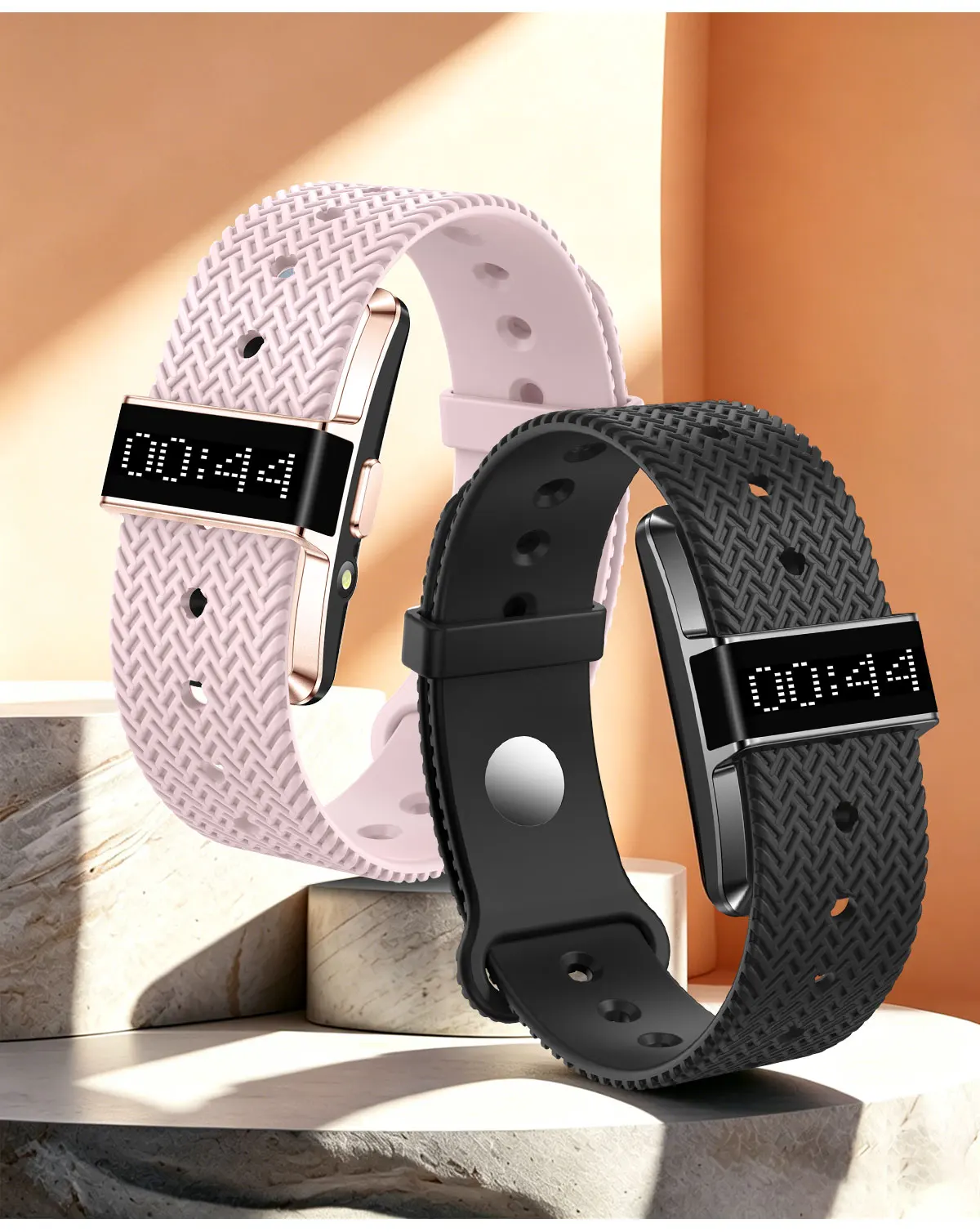 B12 2026 New Smart Bracelet with Flashlight IP68 Waterproof Heart Rate Monitor & Fitness Tracker 10-15 Days Battery Life Unisex