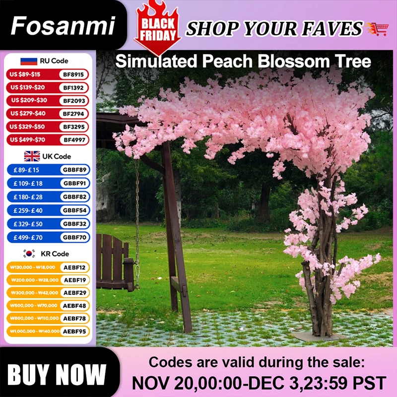 

Artificial Peach Blossom Tree Commercial Layout Wishing Tree Multi-Layer Petals Wedding Peach Blossoms Bonsai Fake Potted Plants