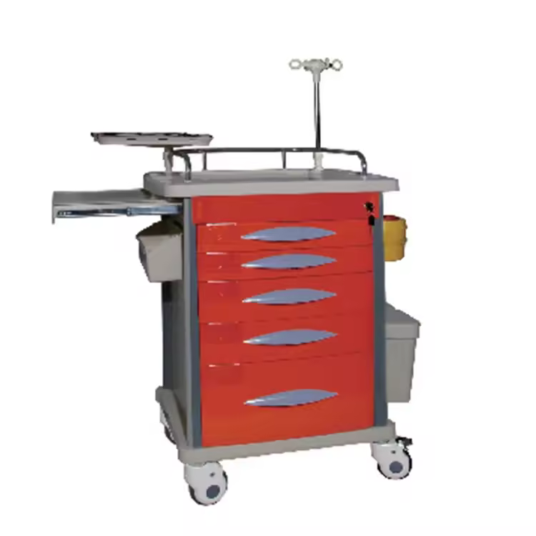 ORP Emergency Trolley With Drawers Ambulance Medical Crash Cart