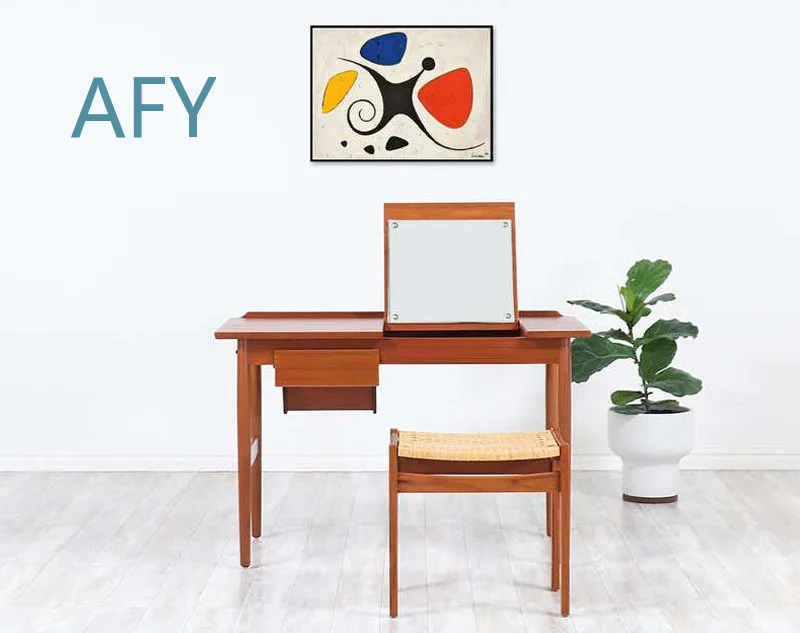 Vintage MCM Style Woven Stool for Danish Furniture Cherry Wood Dresser Decor Mid Century Modern Seating for Living Room