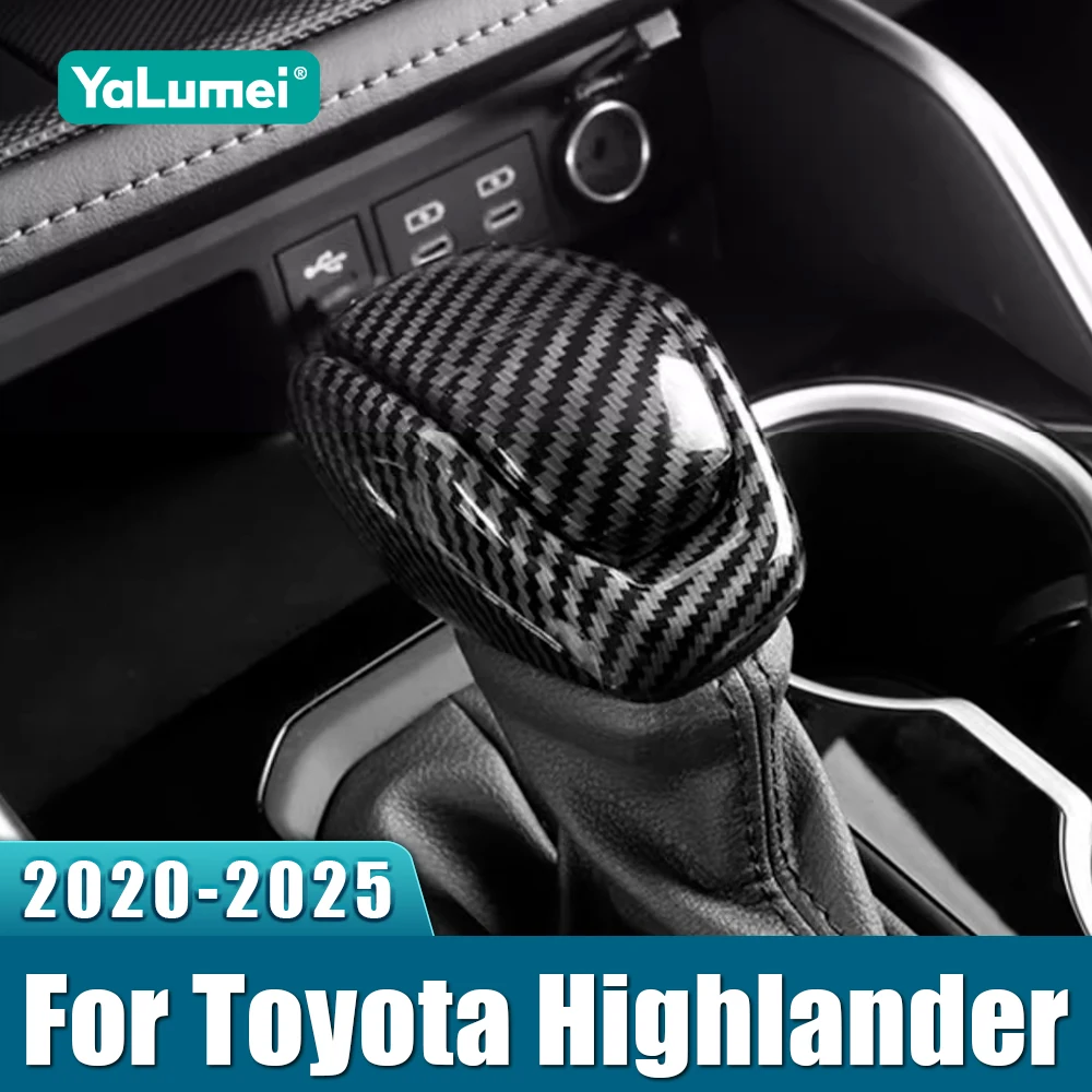 Für Toyota Highlander Kluger XU70 Hybrid 2020 2021 2022 2023 2024 2025 ABS Auto Schaltknauf Kopf Abdeckung Trim Aufkleber fall