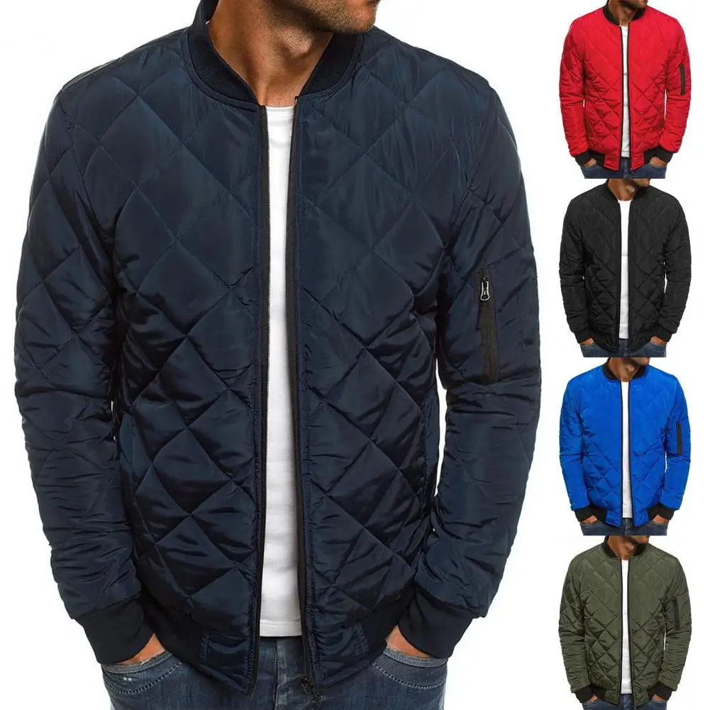 Popular Men Coat  Solid Color All-matched Men Jacket  Solid Color Casual Pockets Jacket