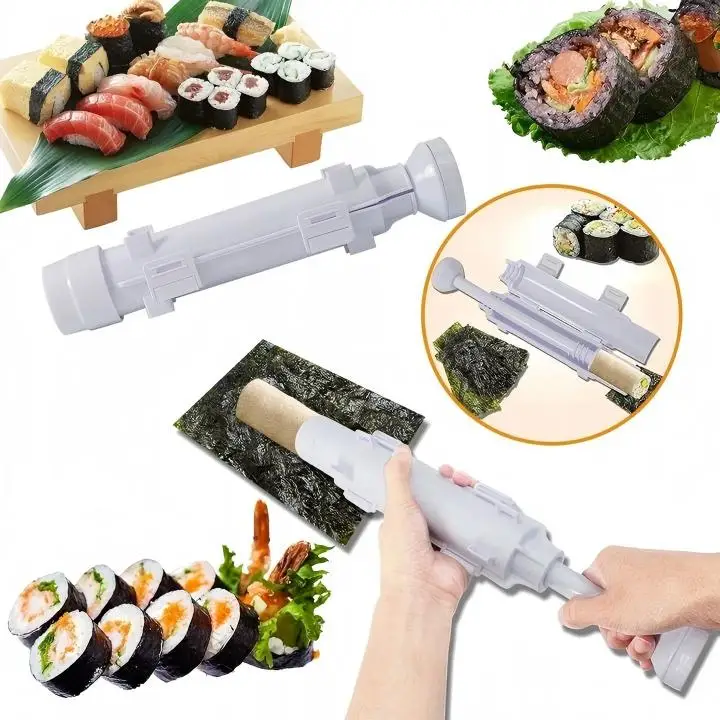 

DIY Food Grade Sushi Mold Cylindrical Rocket Sushi Tube Tool Rice Ball Nori Rice Mold Kitchen Portable Hand Cooking Making