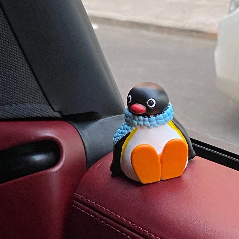 *Hot Sale 1Piece Window Edge Car Interior Decoration Center Console Accessories 6CM Kawaii Penguin Doll Desktop Ornament