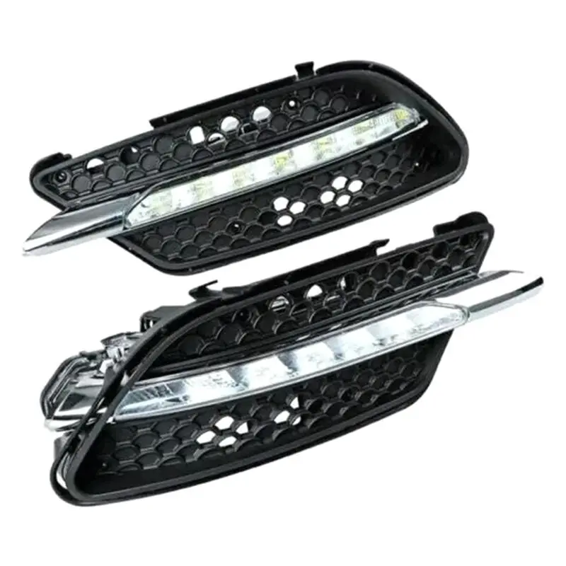 Car Front Fog Light Grille Cover Honeycomb With Fog Lamps For Mercedes Benz C-Class W204 2008-2010 A2048850353 A2048850253-T61C view 5