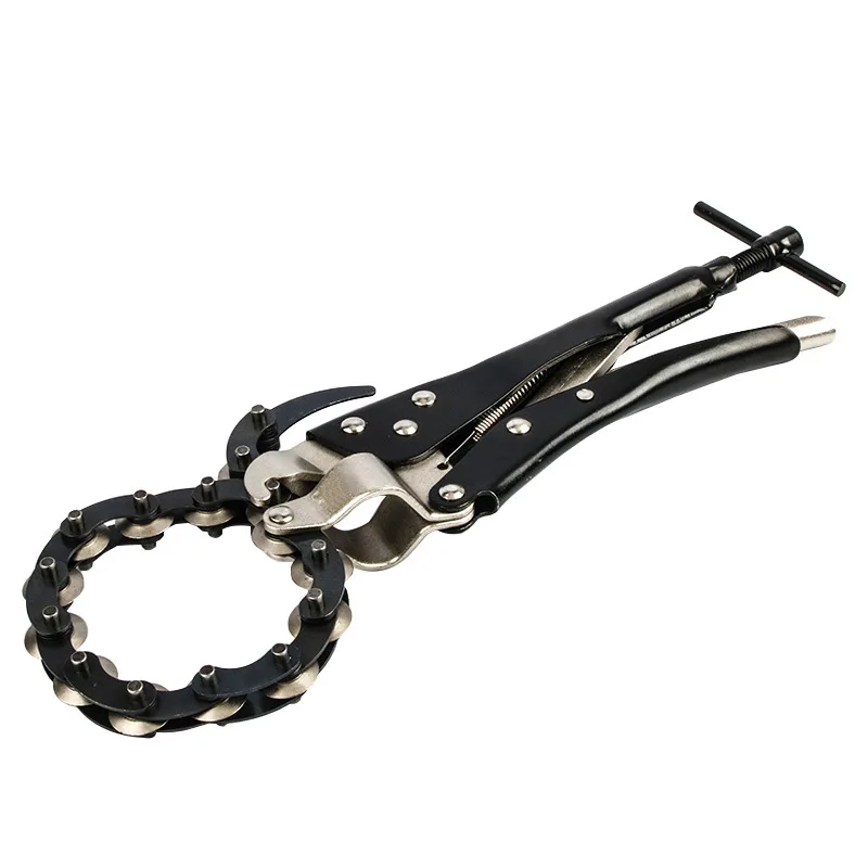 Chain Exhaust Tube Pipe Cutter Multi Wheel Blade Tail Pipe Cutter Chain Cutter Automotive Exhaust and Tailpipe Chain Cutter Tool