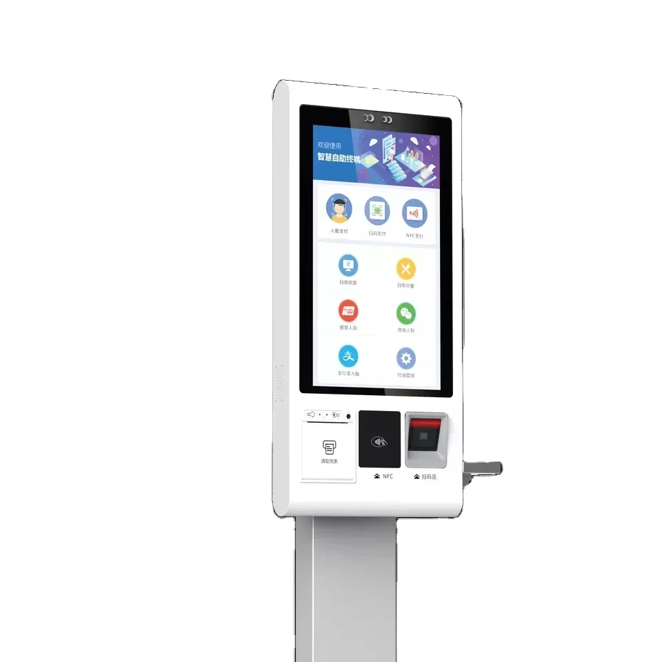 

mall payment terminal self check out hospital interactive touch screen kiosk tablet cashless supermarket stands for sale