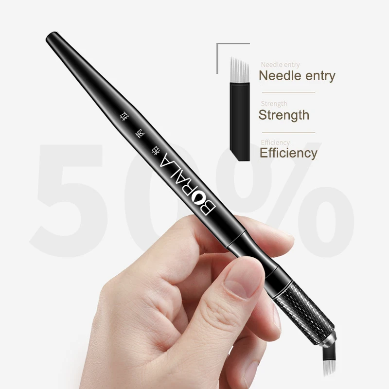 BORALA Micro Embroidery Eyebrow Pen Lightweight Smooth Operation For Round Flat Fogging Oxygen Needles Permanent Makeup Tool