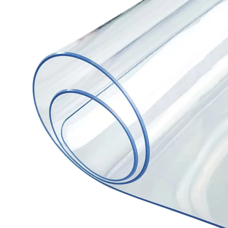 Couverture de Table en PVC, tapis de Table en plastique transparent, imperméable, résistant à l'huil