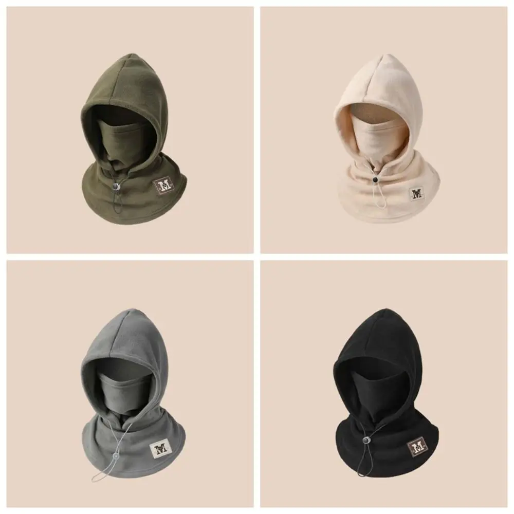 عارضة دفئا مقنعين الرقبة كاب الرباط يندبروف الشتاء البلوز قبعة بلون الأذن حماية الصوف بالاكلافا قبعة ركوب الدراجات