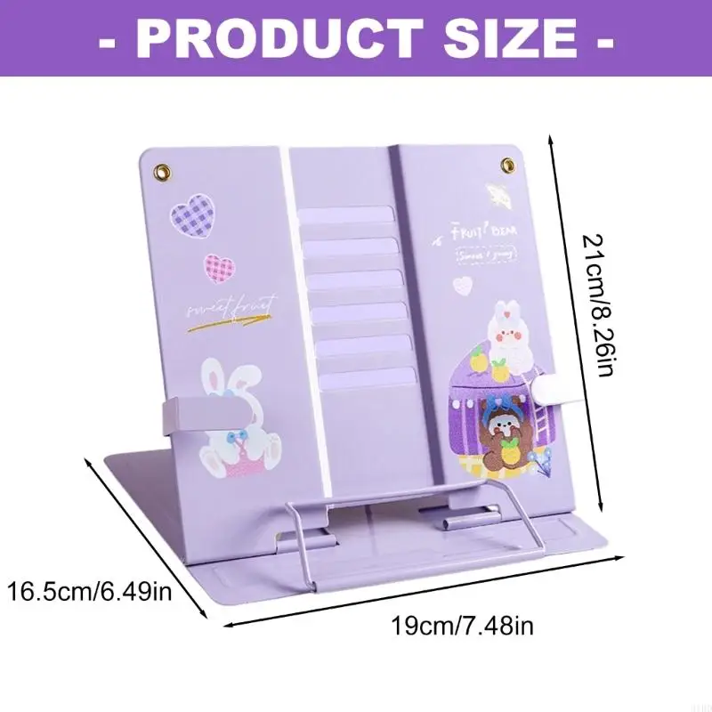 Portable Metal Reading Book Stand Adjustable Design For Home Office Setups
