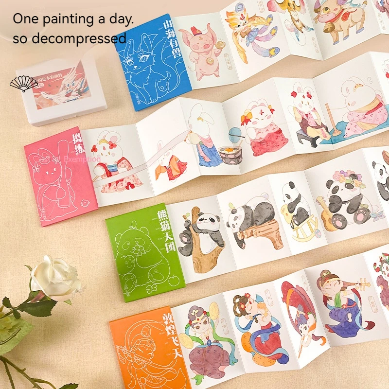 Imagem -02 - Childrens Animals Coloring Books Panda Fada Baby Drawing Book Early Education Papelaria Meninos Meninas Escola