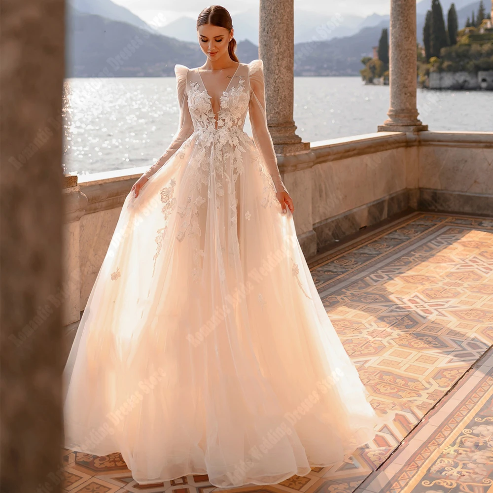 Vestidos De Novia románticos De una línea para mujer, elegantes Vestidos De Novia De princesa con Espalda descubierta, recién lanzados, para fiesta en la playa