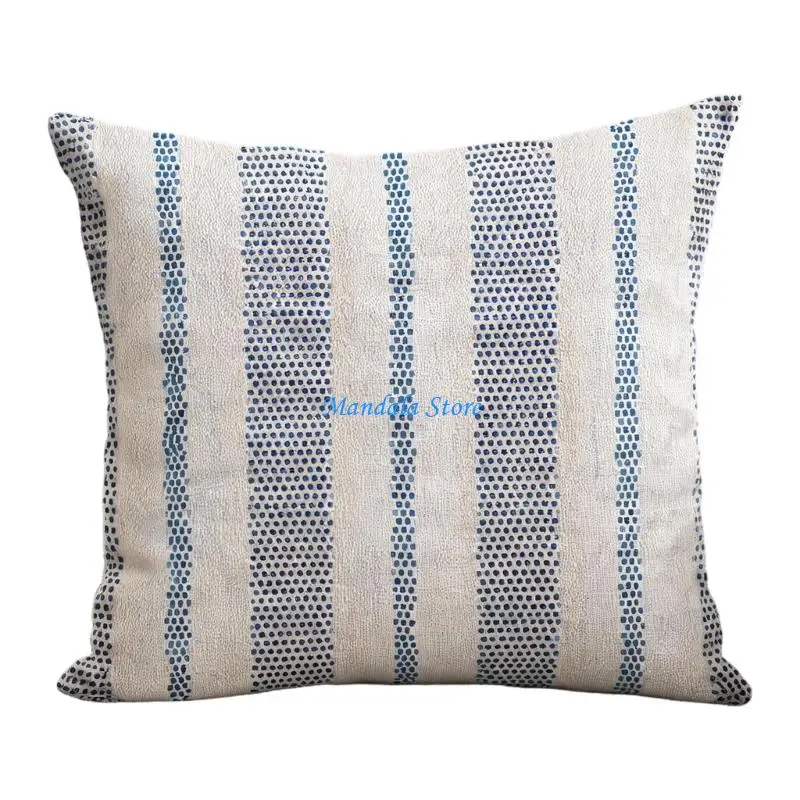 U2JC Square Decorative Linen Cushion Cover for Home Office Lounges Sofa Chair Styling