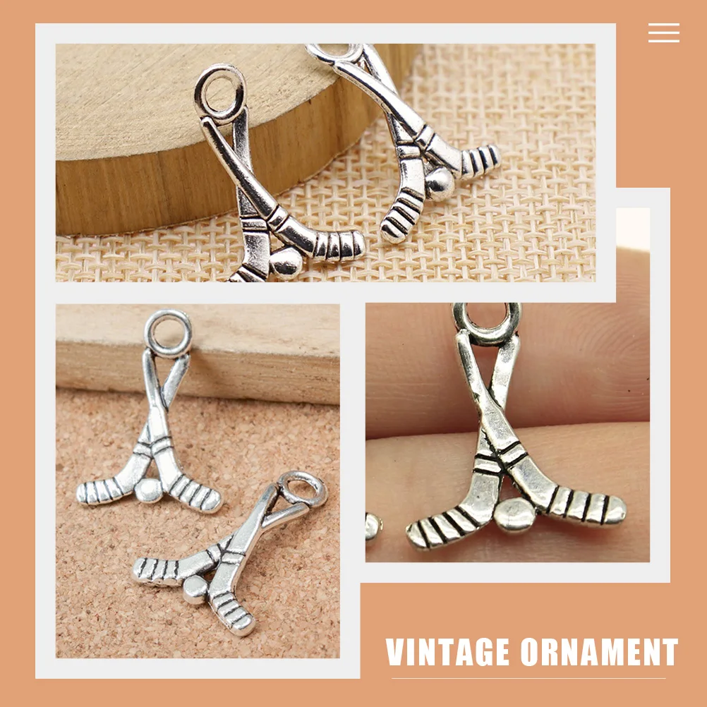 

100pcs Vintage Pendants Silver Charms Retro Ornaments for Jewelry Making Silver Charms Crafts Gifts