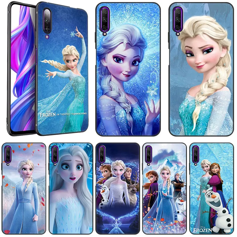 Disney Princess Frozen Elsa Black Case For Huawei NOVA Y90 10 Pro 9Z Y9A Y7A Y5P Y6P Y7P Y8P Y5 Y6 Y7 Y9 Prime 2019 Y6S Y8S Y9S