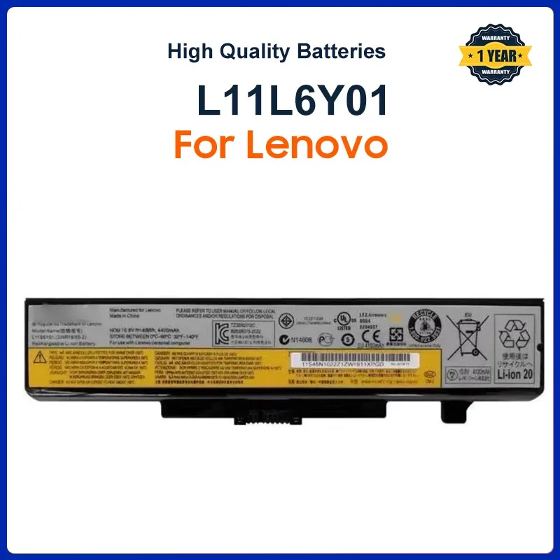 6 Cells Laptop Battery for Lenovo IdeaPad Y480 Y580 G480 G580 G580AM Z380AM Z480 Z580 Z585 V480 V580 L11S6Y01 L11L6Y01