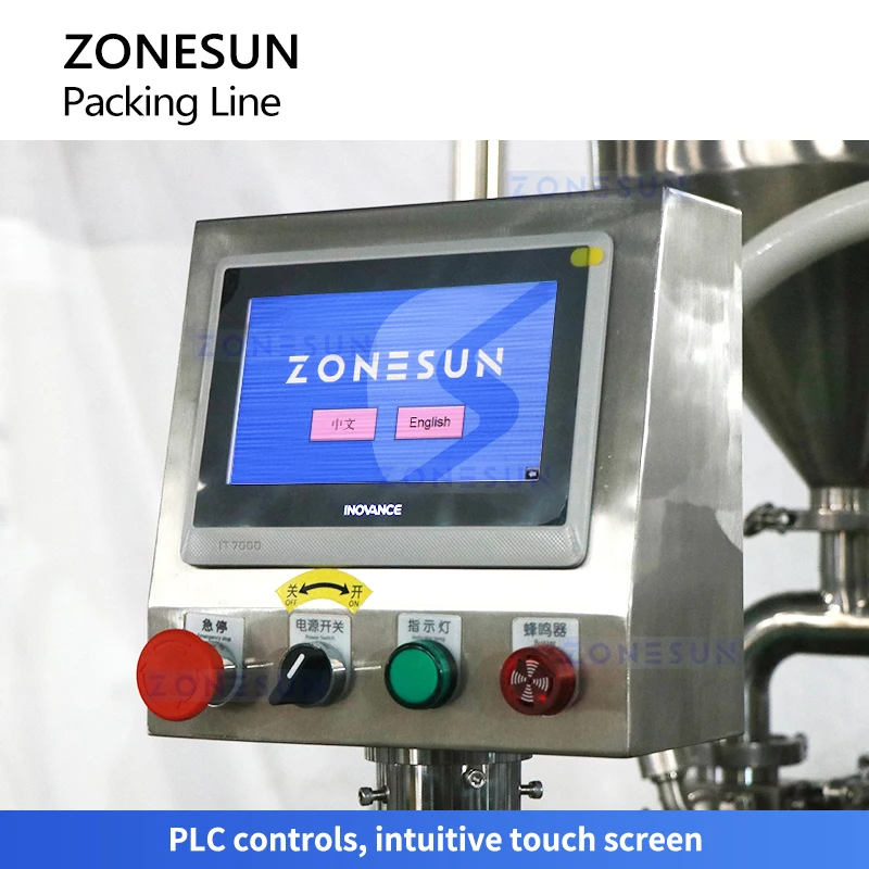 Zonesun Automatic Filling Capping and Labeling Machine Syrup Bottling Line with Bottle Unscrambler Accumulator ZS-FAL180F4