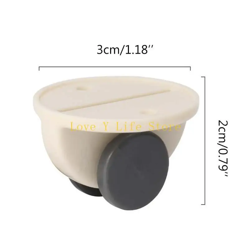 L74C 4pcs Adhesive Casters Universal Furniture Wheel Castor Roller for Storage