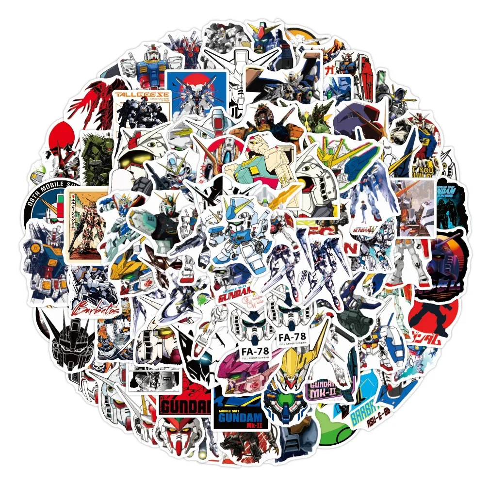 10/30/50/100PCS Classic Animation Comics GUNDAM Stickers Cool Personality Creative Decorative Skateboard Motorcycle Helmet Bike - Image 2