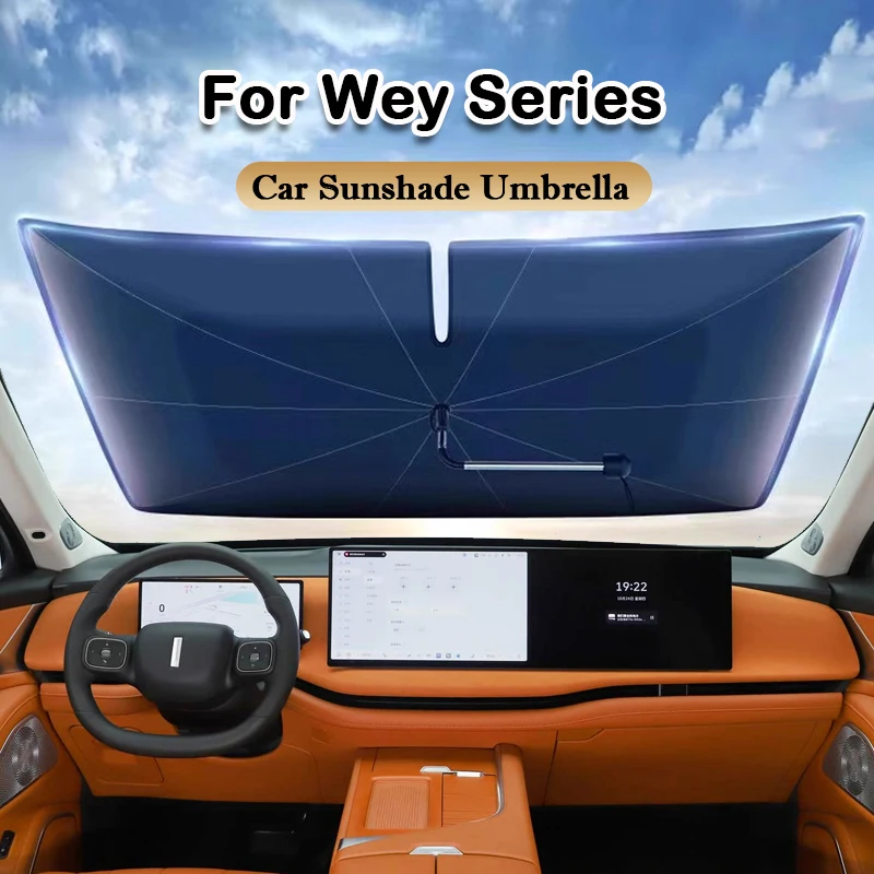 

Car Windshield Sun Shade Car Front Window Foldable Sunshield Heat UV Blocker For Wey Gaoshan Macchiato Latte Mocca Lanshan VV5
