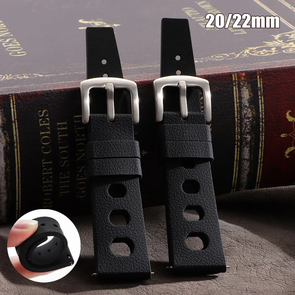 Quick Release Silicone Watch Band 20mm 22mm Tropical Soft New Design Rubber Strap Women Men Universal Bracelet Watch Accessories