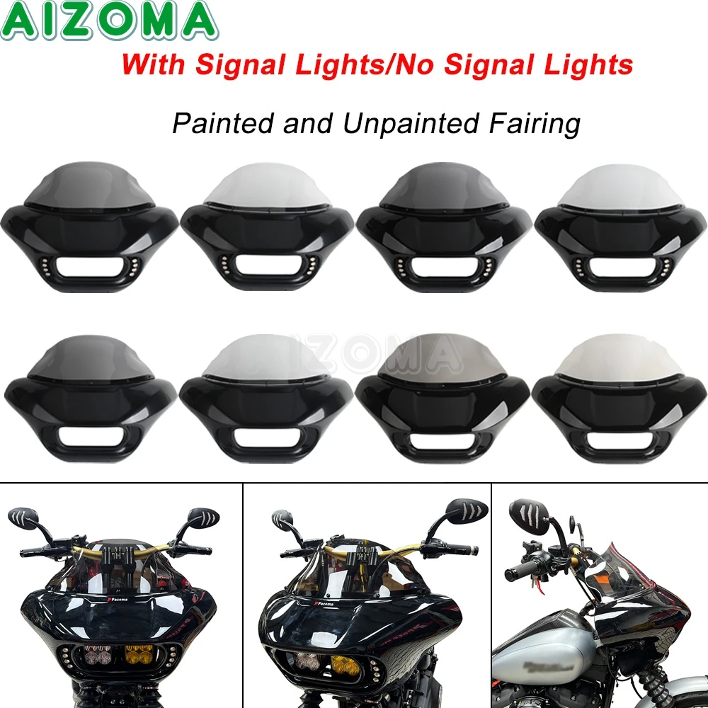 المزدوج ضوء هدية ل Baja LP4 تصميم الجبهة العلوي هدية قناع غطاء ل هارلي سوفتيل M8 منخفضة رايدر 107 FXLR القياسية FXST