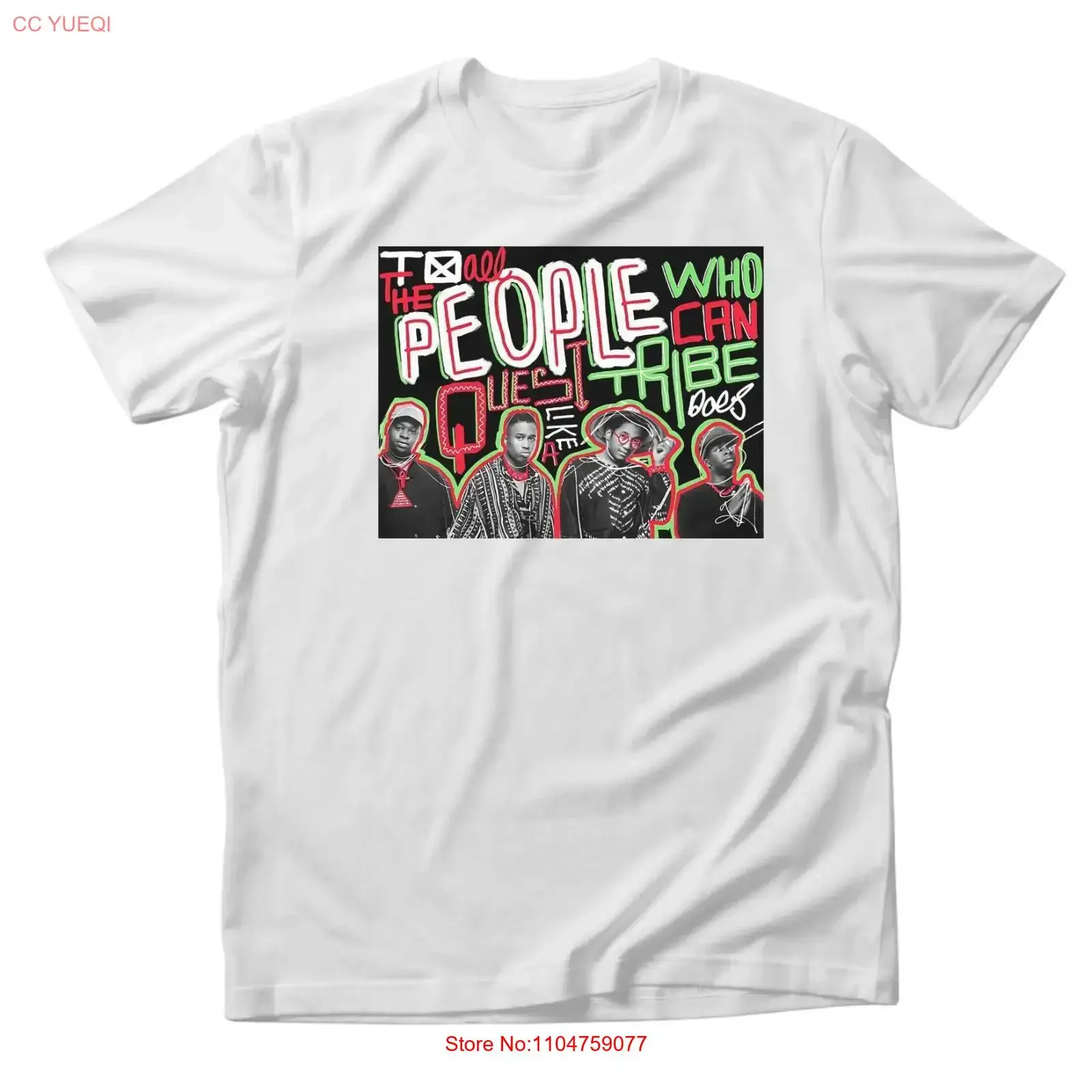 tribe 90s hip hop group T Shirt old school called quest vintage Washed Top For Everyday Wear Slightly Stylish Stretched